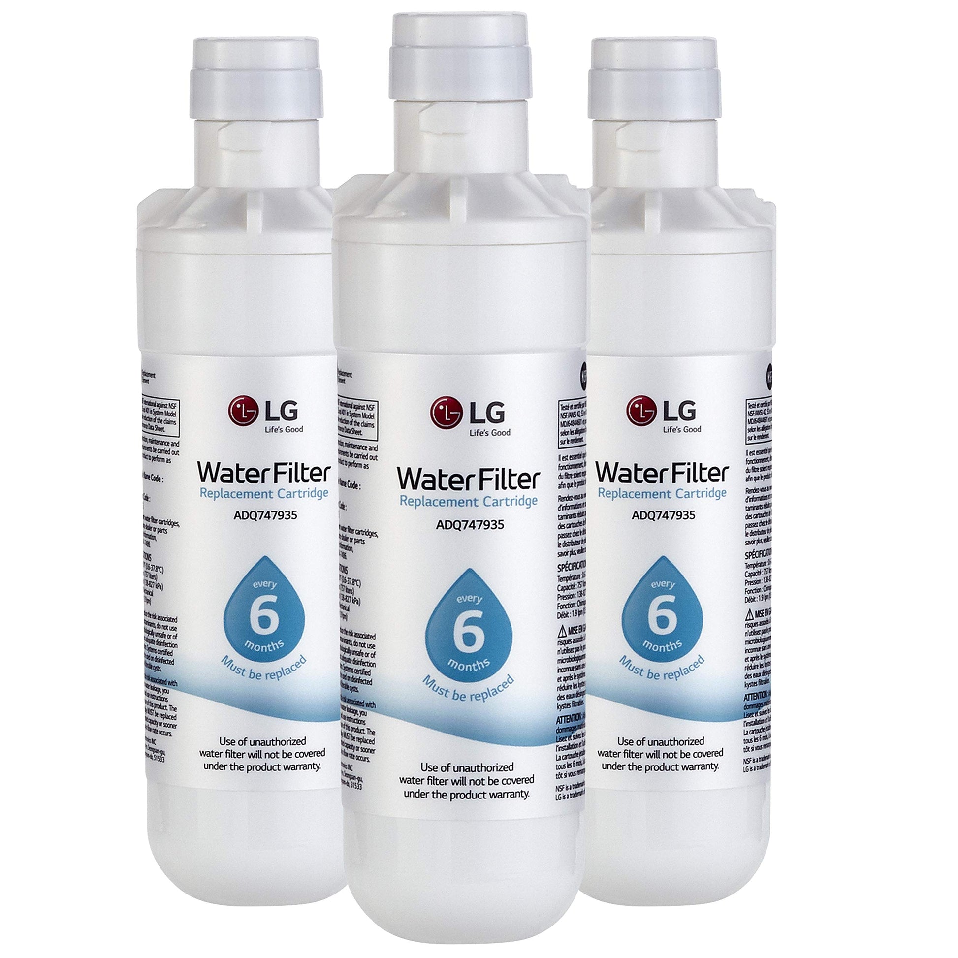 LG LT1000P3 Genuine Replacement Refrigerator Water Filter, 3-Pack (LT1000P/PC/PCS) by LG Canada - Available at All In One Marketplace Canada