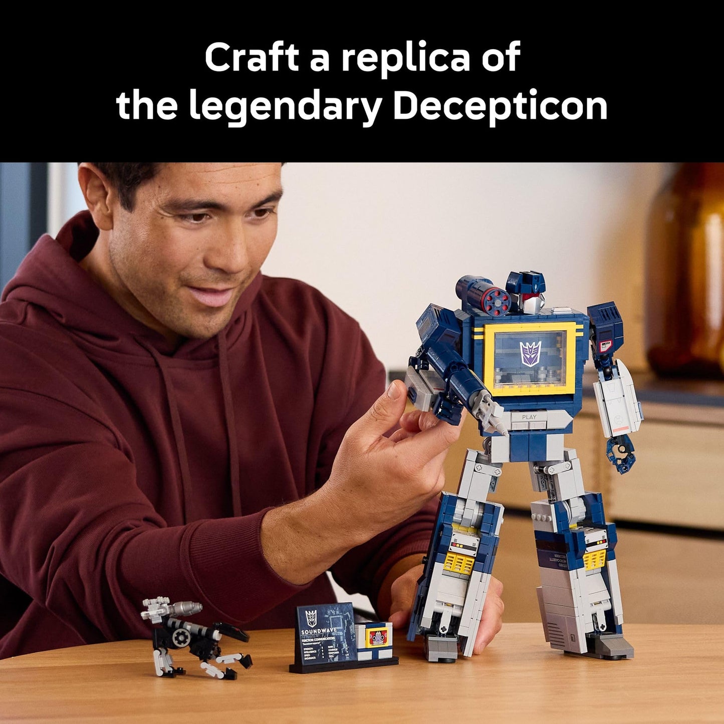 LEGO Icons Transformers: Soundwave - Building Set W/Sound Effects for Adults, 18+ - Model Kit W/Ravage & Laserbeak Figures - DIY Home Decor - Collectible Gift Idea for Sci-FI & Movie Fans - 10358 - Available at All In One Marketplace Canada