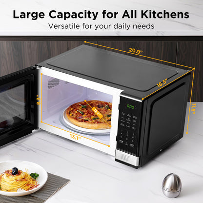 BLACK+DECKER Microwave Oven, 1.1 Cu.ft 900W Digital Stainless Steel BLACK+DECKER