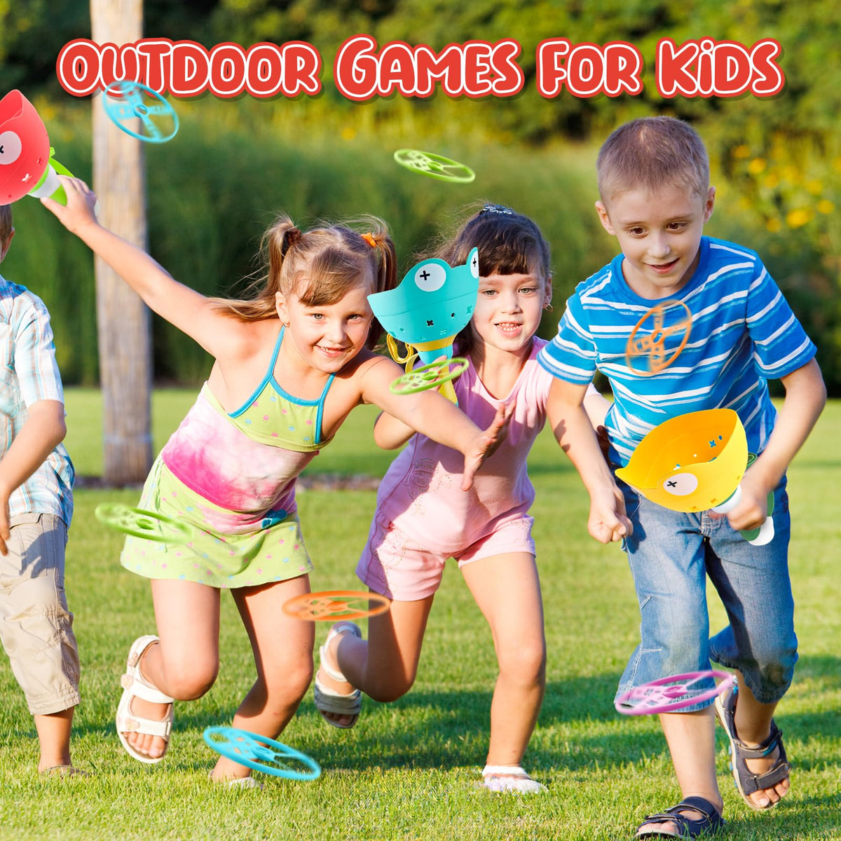 Outside Toys for Kids Ages 4-8 - Manual Capture Catching Game with 32 Discs 🍁 All In One Marketplace Canada