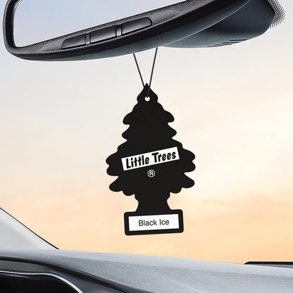 LITTLE Air Fresheners Car Air Freshener. Hanging Tree Provides Long Lasting Scent for Auto or Home. Black Ice, 24 Air Fresheners