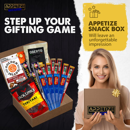 Premium Beef Jerky & Meat Snack Gift Box – Gourmet Assortment with Jack Links, Hot Rods & Oberto