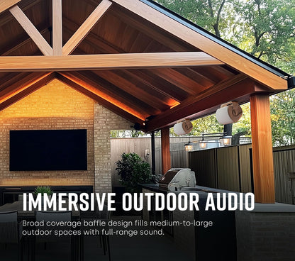 Polk Audio Atrium 6 Outdoor All-Weather Speakers with Bass Reflex Enclosure (Pair, Black), Broad Sound Coverage, Speed-Lock Mounting System Polk Audio