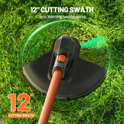 Litheli Cordless Weed Wacker 12 Inch,U20 Handy＋20V String Trimmer & Weed Eater with 2.0 Ah Battery,Grass Trimmer Tools for Garden,Yard and Farm