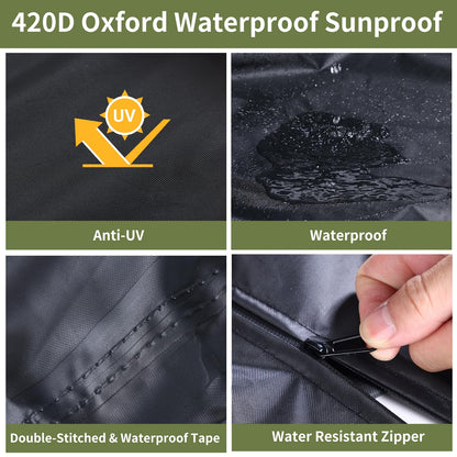 Tire Storage Covers Waterproof, 420D Oxford Fabric Large Tire Covers for Storage, Universal Tire Covers Winter Storage Outdoor, Waterproof Zipper,Air Vent (Holding 4 Tires Within 32 Inch Diameter) 🍁 All In One Marketplace Canada