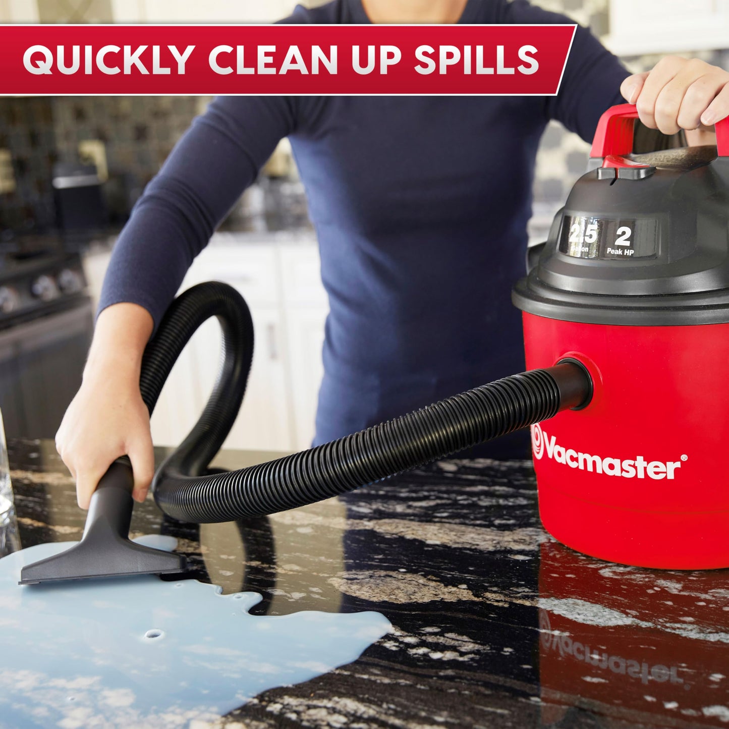 Vacmaster Red Edition VOM205P 1101 Portable Wet Dry Shop Vacuum 2.5 Gallon 2 Peak HP 1-1/4 inch Hose 🍁 All In One Marketplace Canada