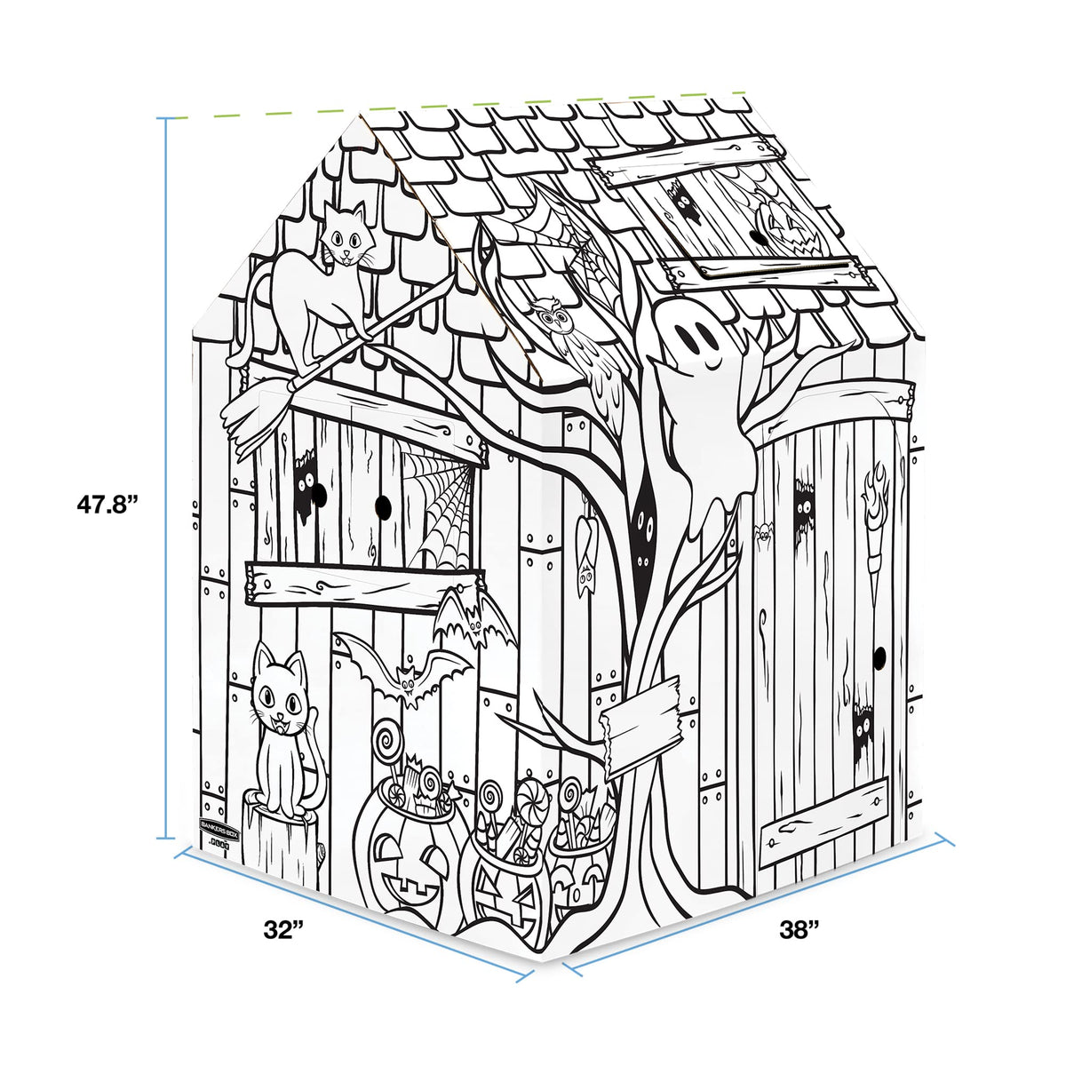 Maison de jeu pour Halloween Bankers Box, maisonnette en carton et activité de bricolage pour enfants