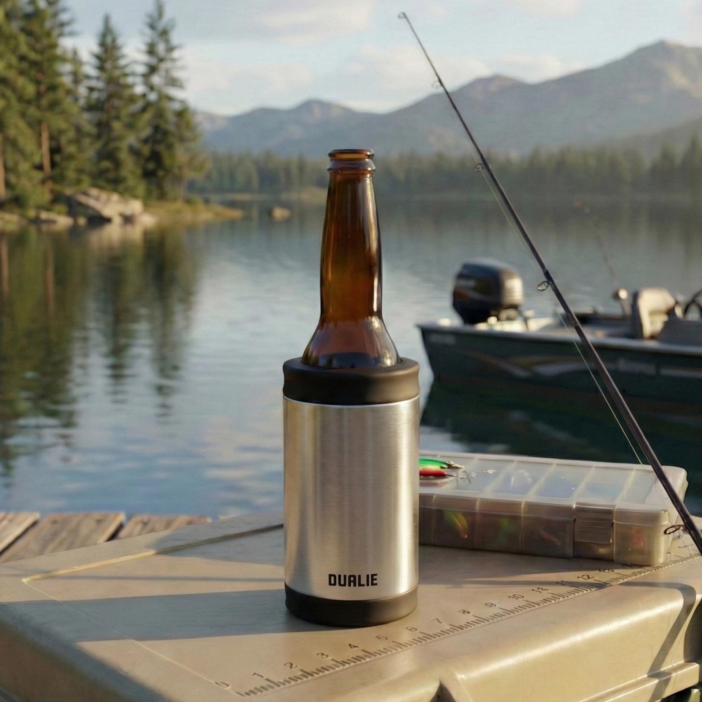 DUALIE 3 in 1 Insulated Can Cooler - Universal Size for 12 oz Cans, Slim Cans, and Bottles - Stainless 🍁 All In One Marketplace Canada