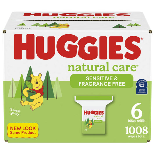 Huggies Natural Care Unscented Baby Wipes, Sensitive, 6 Refill Packs (1008 Wipes) 🍁 All In One Marketplace Canada