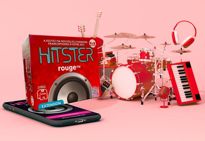 HITSTER - Rouge FM 100% Franco - The Ultimate Music Trivia Party Game for Adults and Families - 154 new French Songs - 2 to 10 Players Ages 16+