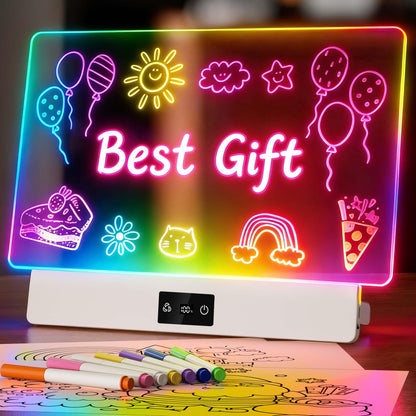 16 Inch Rechargeable LED Drawing Board for Kids, LED Note Board with Colors 🍁 All In One Marketplace Canada