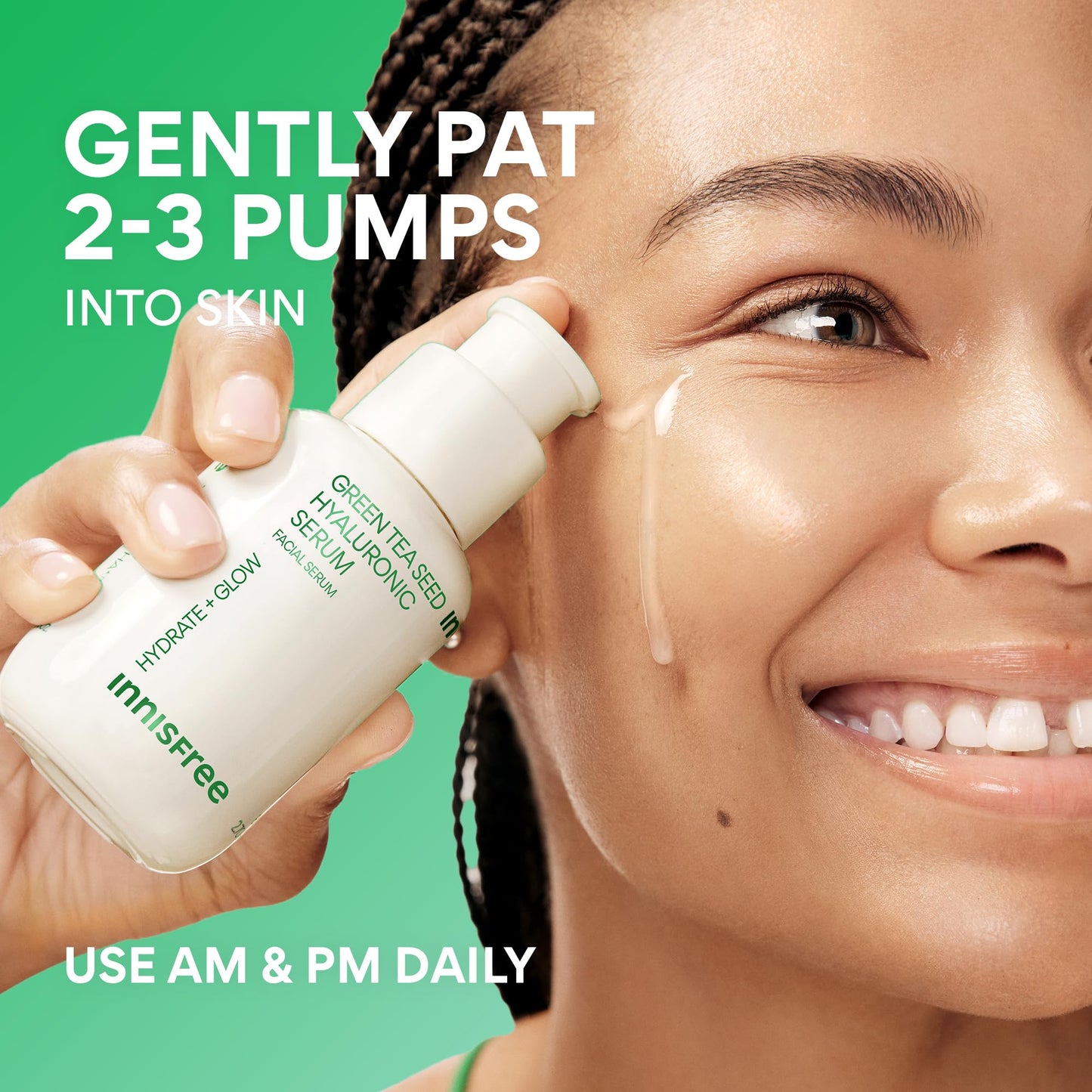 innisfree Green Tea Seed Hydrating Serum with Hyaluronic Acid & Niacinamide, Korean Face Serum for Glow innisfree