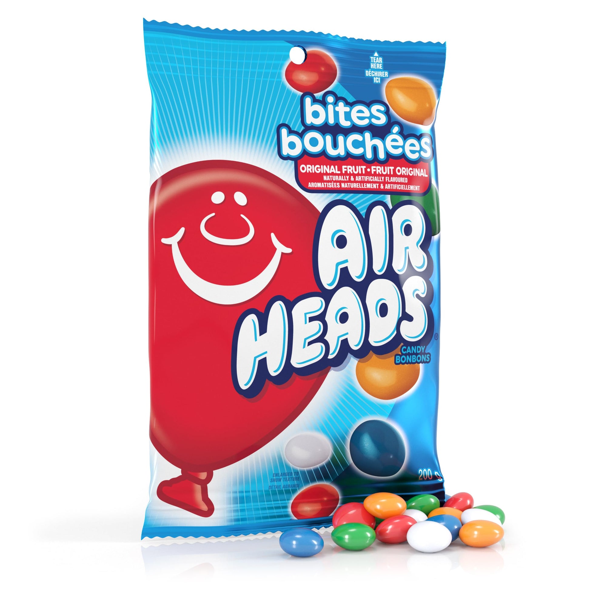 Airheads Bites, Original Fruit Candy, 200g Bag - Available at All In One Marketplace Canada