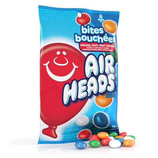 Airheads Bites, Original Fruit Candy, 200g Bag - Available at All In One Marketplace Canada