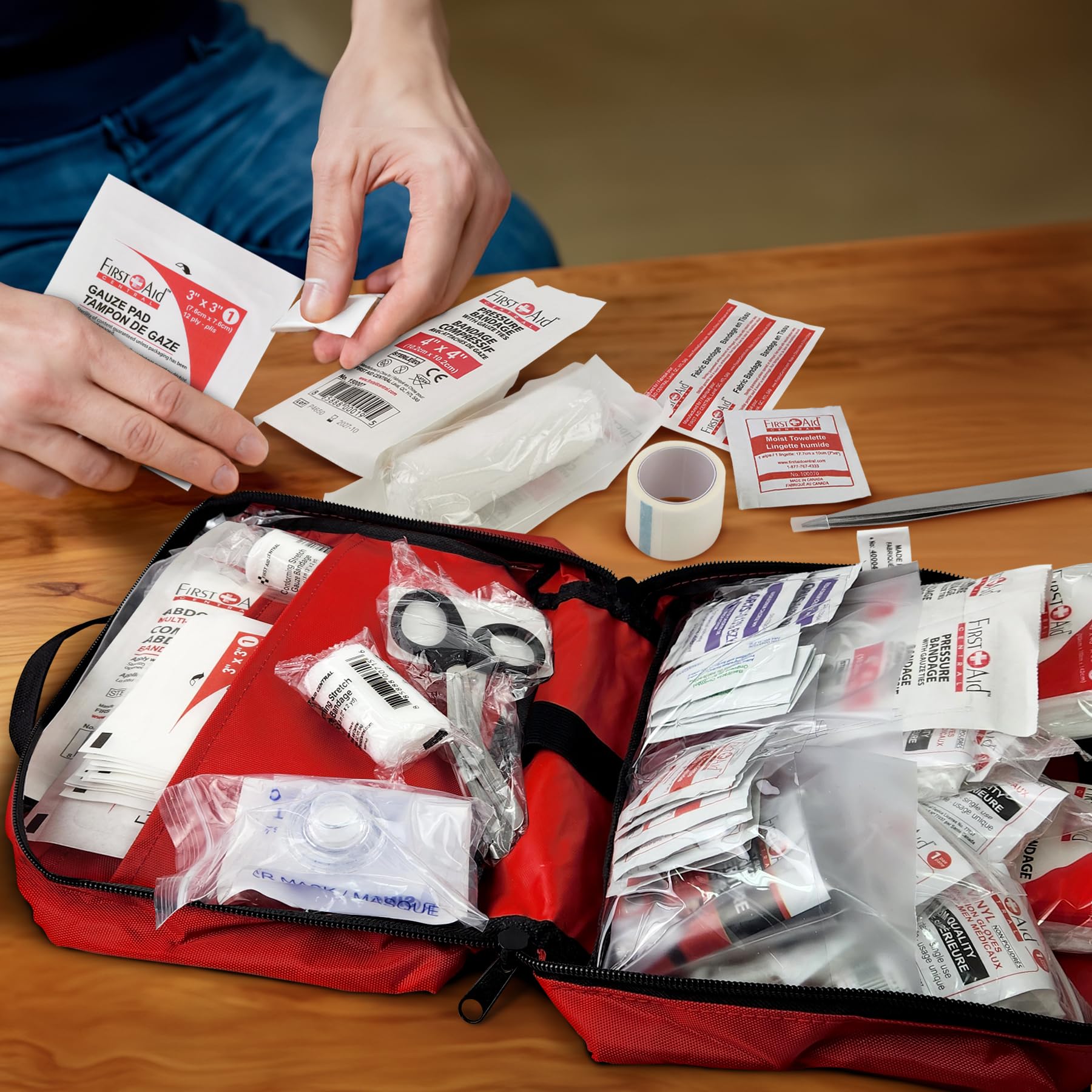 First Aid Central AZ-CSA2SN Type 2 25-Person Basic First Aid Kit, 91 Pieces FIRST AID CENTRAL