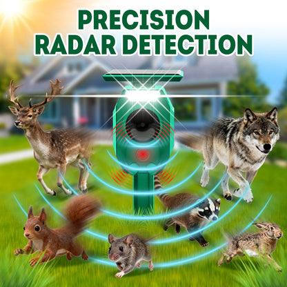 3Free Ultrasonic Animal Repellent Outdoor, Solar Power, Waterproof, Green - Available at All In One Marketplace Canada