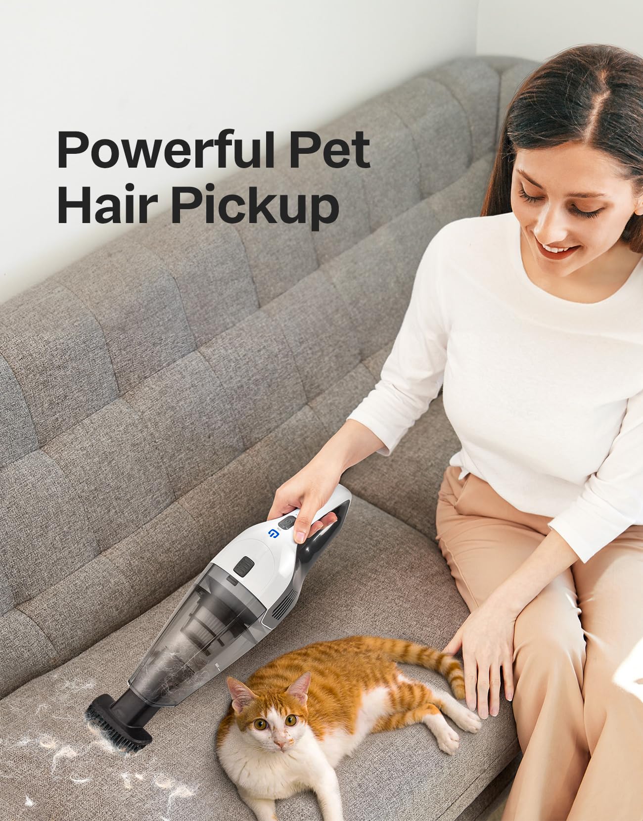 Handheld Vacuum Cleaner, Powerful Suction Portable Lightweight Hand Held Vacuum Cordless with 25-30Mins Long Runtime Rechargeable Battery Quick Charge for Home, Car, Carpet Stairs, Pet Hair Cleaning - Available at All In One Marketplace Canada