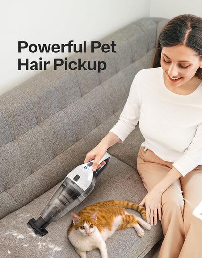 Handheld Vacuum Cleaner, Powerful Suction Portable Lightweight Hand Held Vacuum Cordless with 25-30Mins Long Runtime Rechargeable Battery Quick Charge for Home, Car, Carpet Stairs, Pet Hair Cleaning - Available at All In One Marketplace Canada