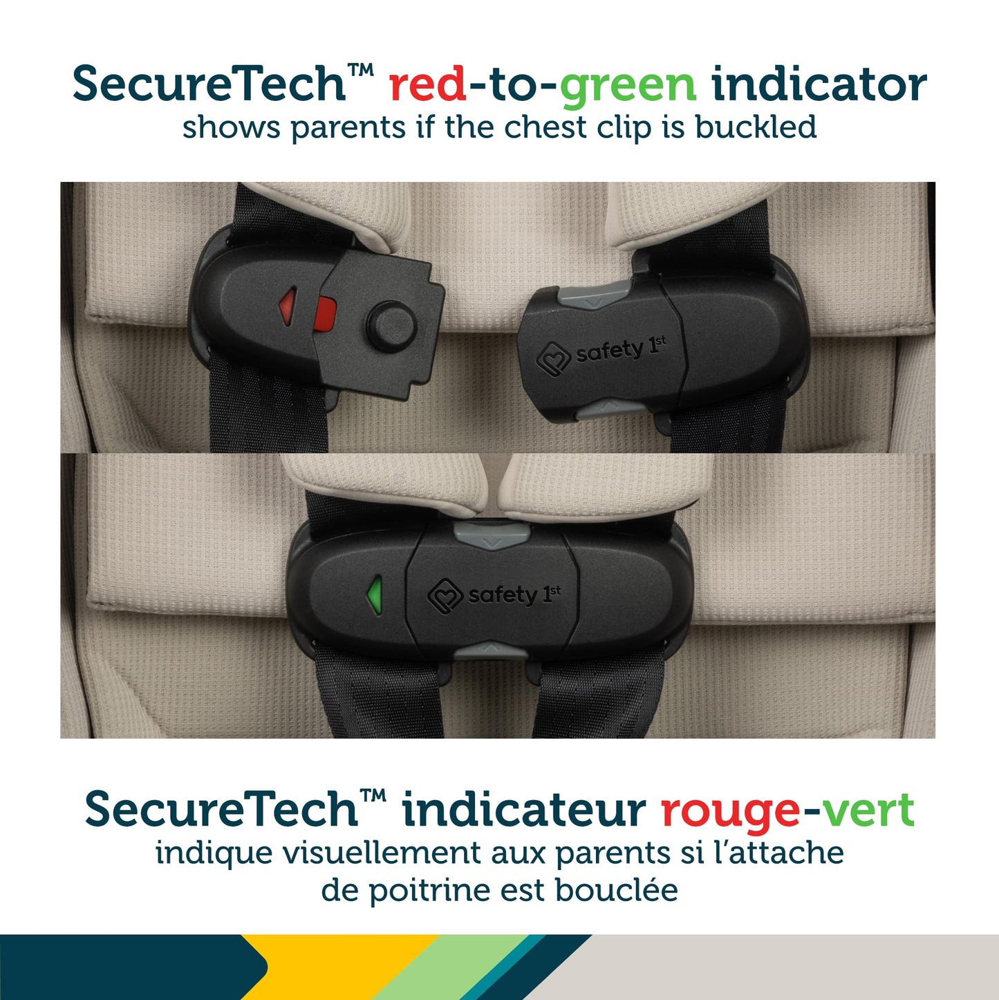 Safety 1st EverSlim 4-in-1 Convertible All-in-One Car Seat, infant to toddler, rear and forward facing, booster mode, backless booster, Fits 3 across, Washable seat, Birth to 10 years, Dunes Edge 🍁 All In One Marketplace Canada