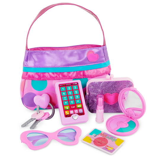 Battat Toy Purse, Play Circle Princess Purse Set, Dress-Up Play, Playset Battat