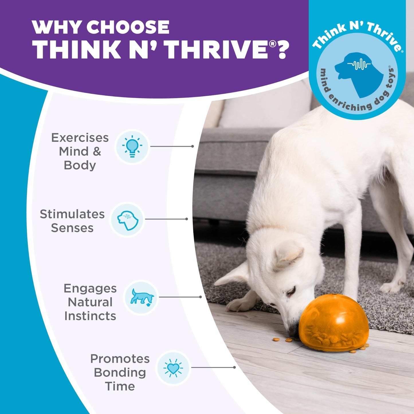 Outward Hound Snoop Dog Toy – Treat‑Dispenser Puzzle Ball, Interactive Slow Feeder, Medium to Large Dogs, Bouncy & Mint-Infused, Orange, 5" Outward Hound