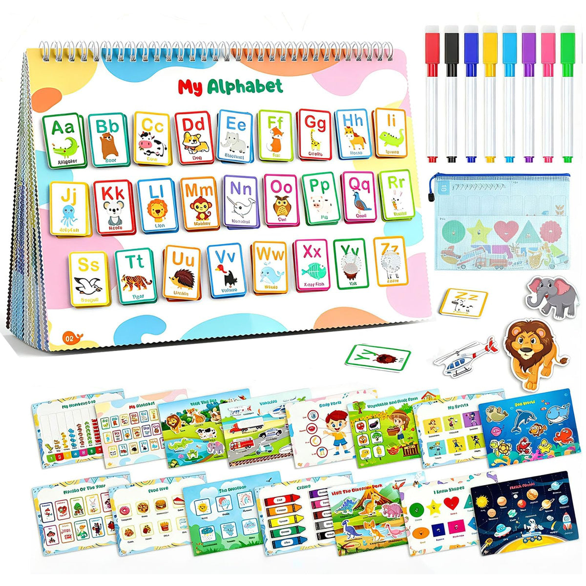 Busy Book for Toddlers 3+, Preschool Learning Activities with 30 Themes Prek Preschool Workbooks, Montessori Educational Learning Toys Activity Books for Christmas Birthdays Gifts Boys Girls 🍁 All In One Marketplace Canada