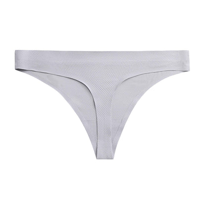 VOENXE Seamless Women Underwear Thongs,No Show Ladies Panties,Breathable Active Sports Thong,Invisible Workout Undies 5 Pack
