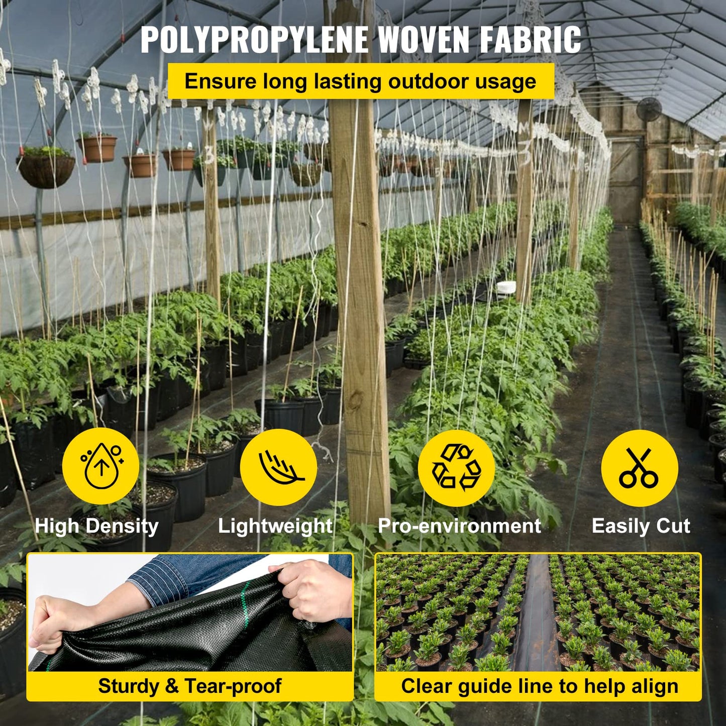Happybuy Landscape Fabric Heavy Duty 3.24oz Geotextile Fabric 3ft x 300ft Ground Cover Non Woven for Commercial Greenhouse Yard Garden Barrier Cloth Blocker Mat (3.24OZ 3 * 300Ft) (3.24OZ 3 * 300FT) 🍁 All In One Marketplace Canada