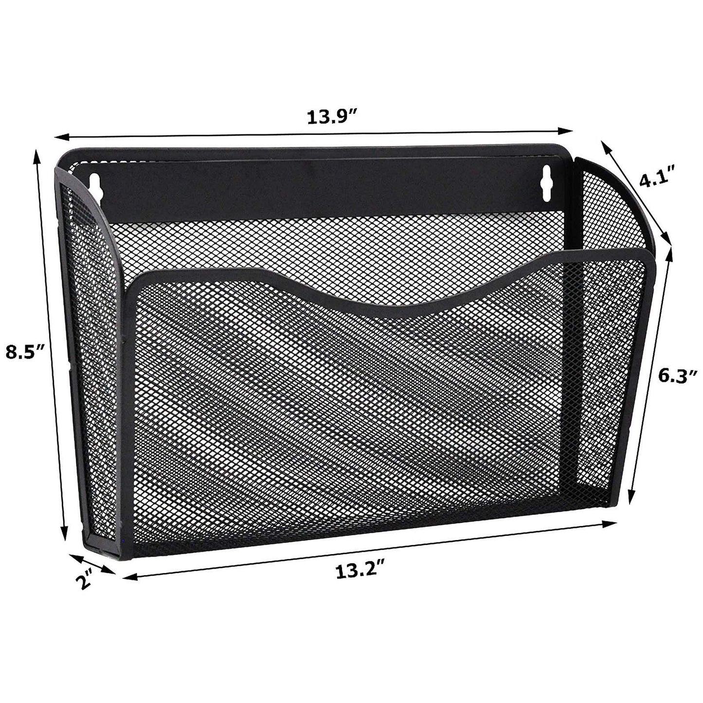 EASEPRES 3 Pack Mesh Wall Mounted File Holder Organizer Metal Hanging Vertical Paper Mails Rack Storage Wire Single Document Filling Holder Pocket for Office and Home, Black 🍁 All In One Marketplace Canada
