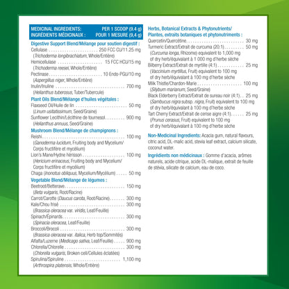 Progressive VegeGreens Pineapple Coconut, Vegan Canadian-Made Superfoods + Daily Greens with 23 Whole Foods, Adaptogens, Anti-Inflammatory, Antioxidants & Digestive Support for Energy and Immunity, 530 g Progressive Health
