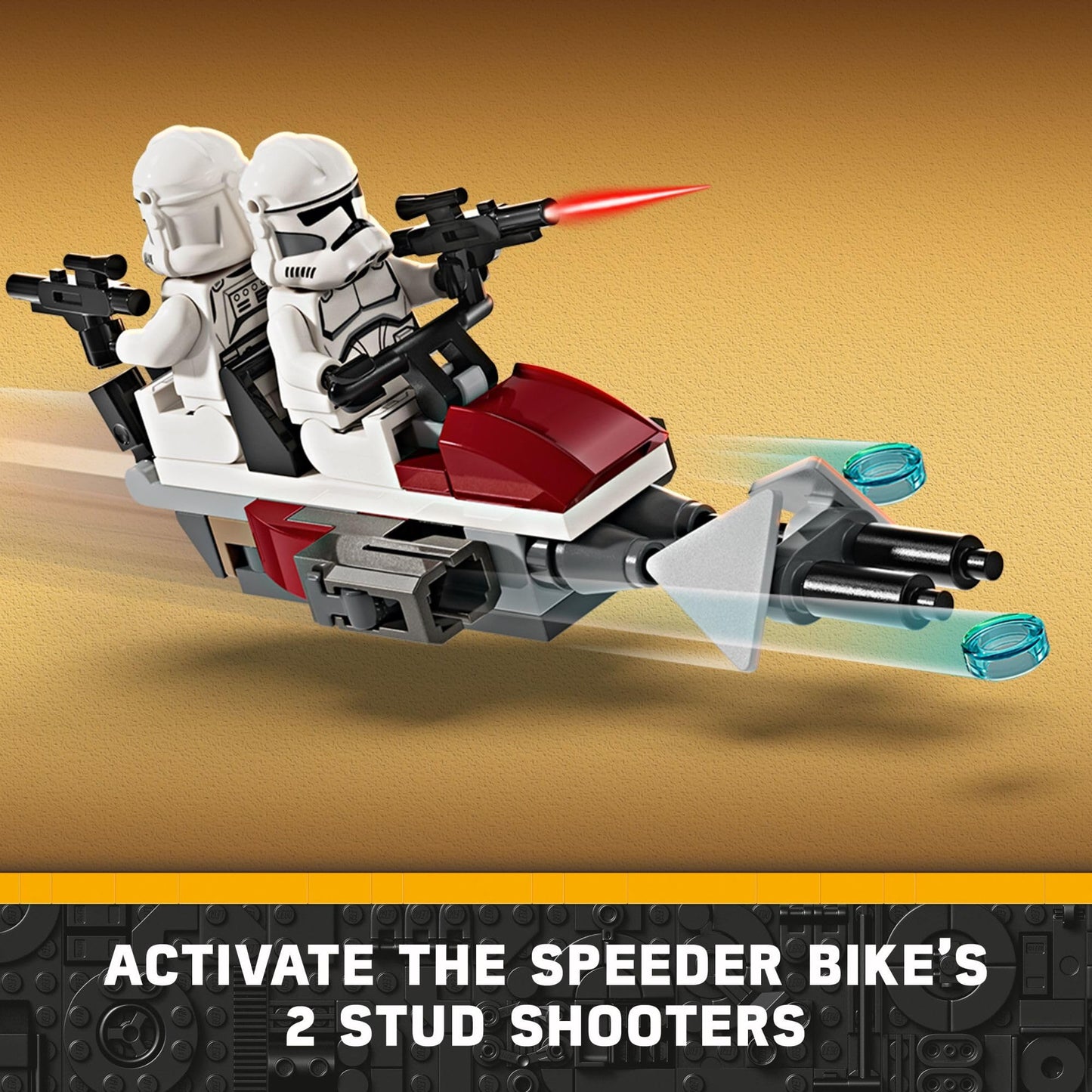 LEGO Star Wars Clone Trooper & Battle Droid Battle Pack Set for Kids, Buildable Toy Speeder Bike Vehicle, Tri-Droid and Defensive Post, Collectible, Gift for Boys and Girls Aged 7 and Up, 75372 LEGO