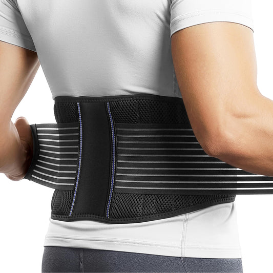 BraceUP Back Support, Back Brace for Men and Women - Lumbar Support Lower Back Belt for Back Pain Relief, Herniated Disc, Heavy lifting, with Dual Adjustable Straps (L/XL 90-110 cm) - Available at All In One Marketplace Canada