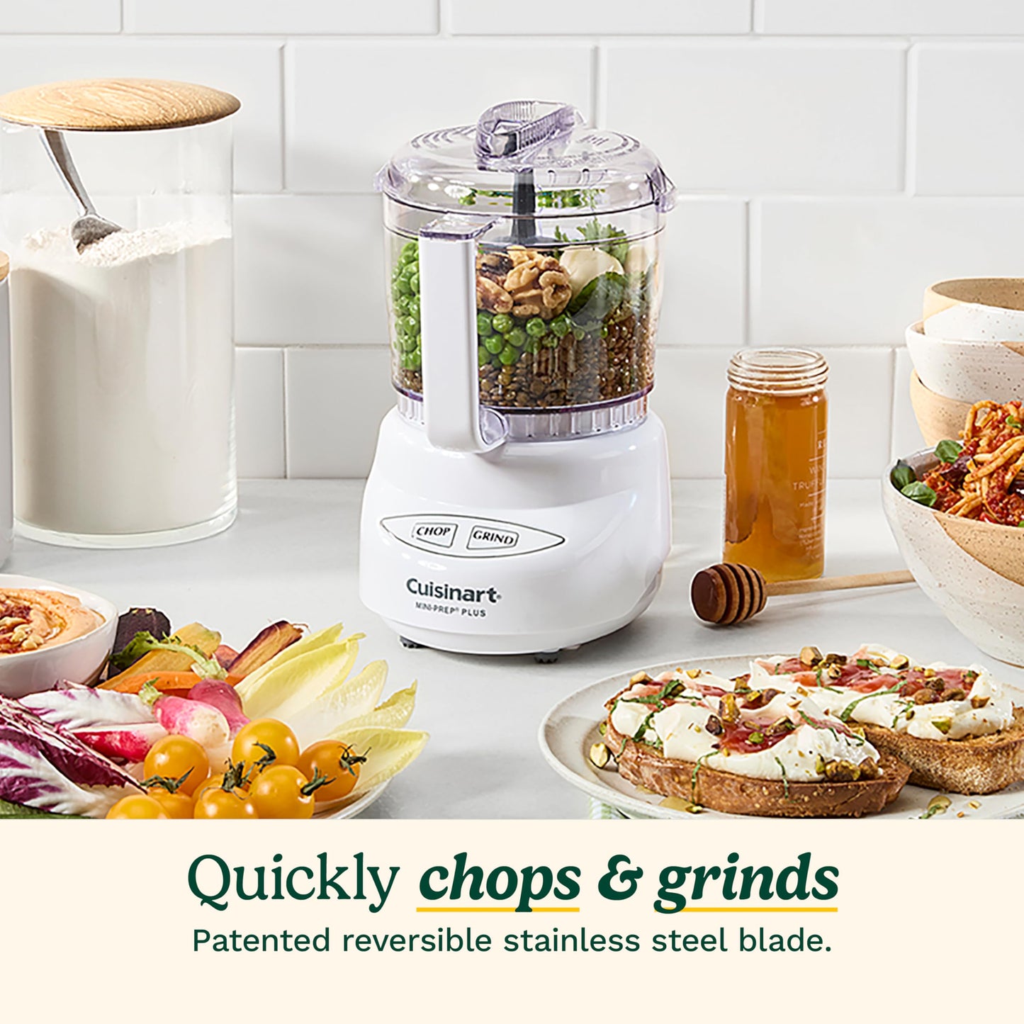 Cuisinart DLC-2AC Mini-Prep Plus Processor, White - Available at All In One Marketplace Canada
