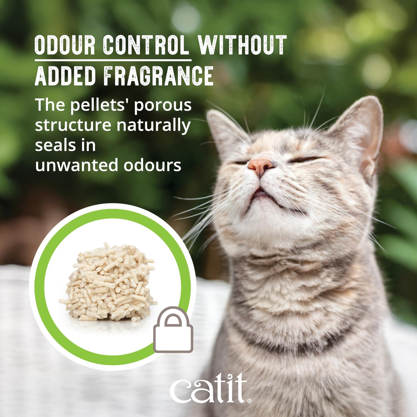 Catit Go Natural Pea Husk Clumping Cat Litter, Unscented, 5.6 kg, Dust Free & Lightweight Cat Litter, Easy to Scoop, Litiere Pour Chat