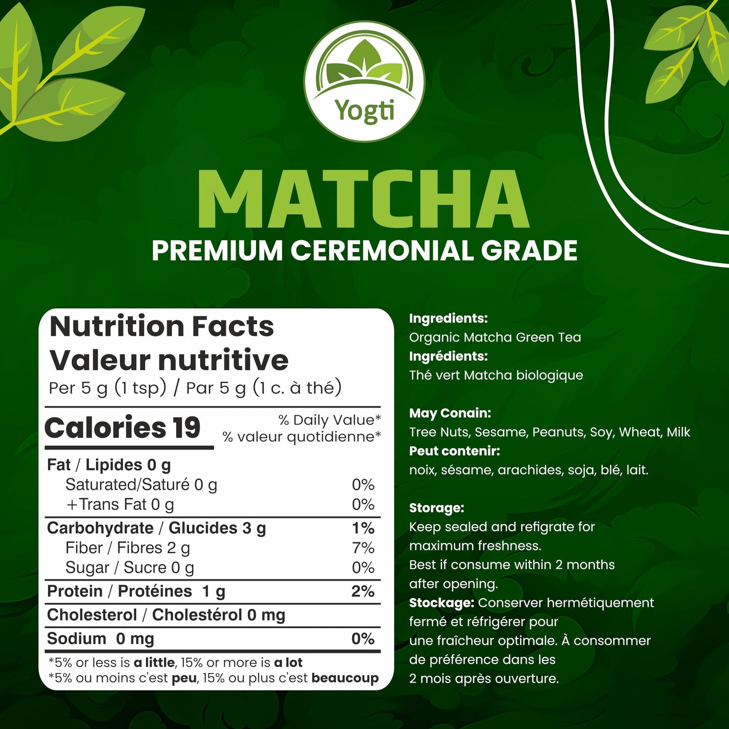Organic Matcha Green Tea Powder – Ceremonial Grade – 50g Tin | Premium Japanese Green Tea | Smooth & Vibrant | Superfood for Lattes, Smoothies & Baking