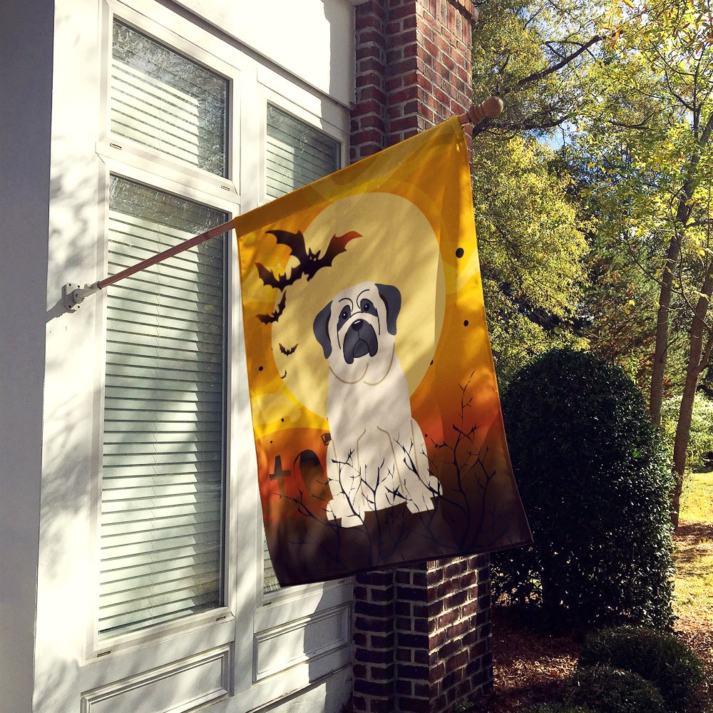 Drapeau de maison Caroline's Treasures BB4283CHF, motif Halloween Mastiff, toile blanche, grande taille, multicolore