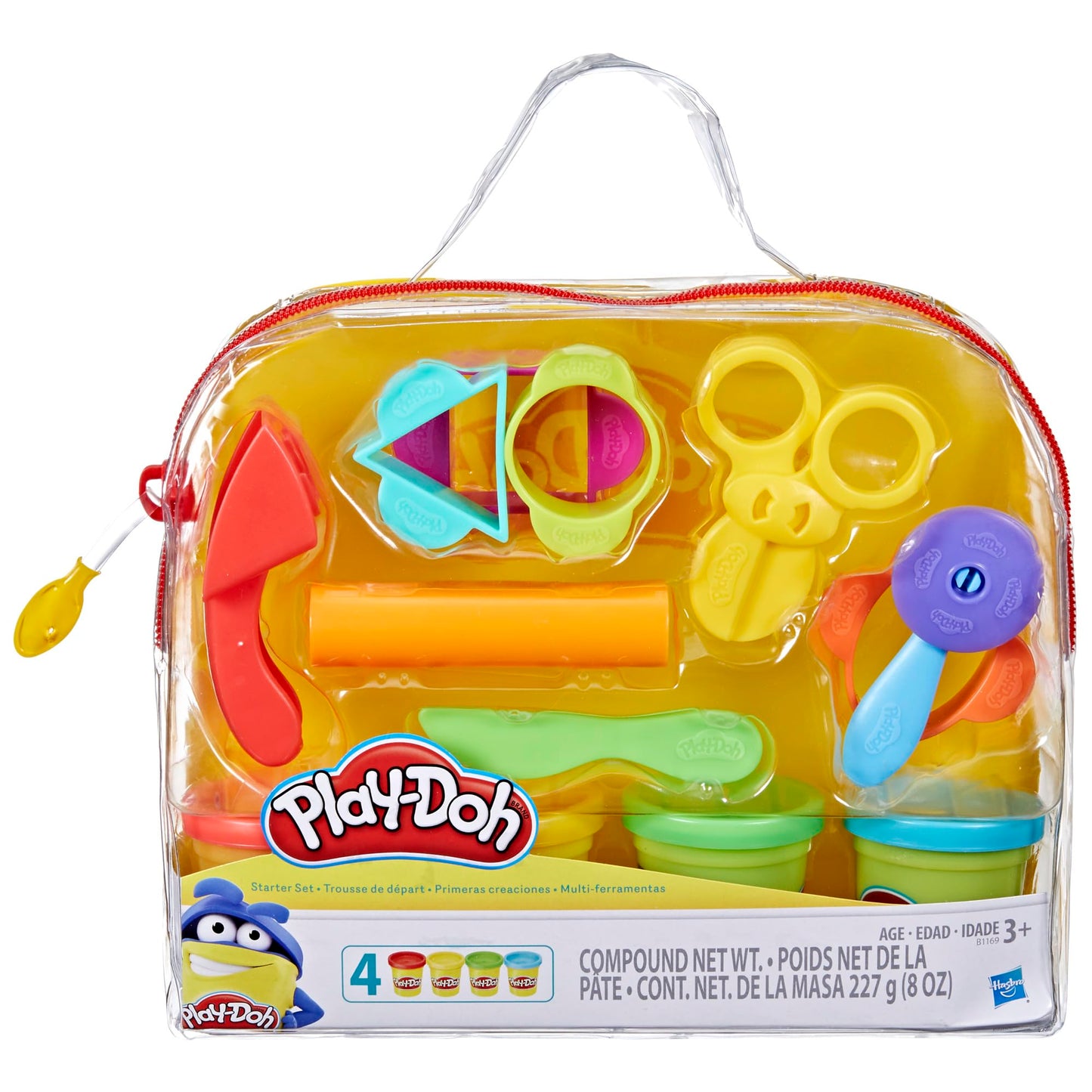 Play-Doh Starter Set 9-Piece Kit with Storage Tote & 4 Modeling Compound Cans, Arts and Crafts Toys for Kids 3 Years & Up, Preschool Toys - Available at All In One Marketplace Canada