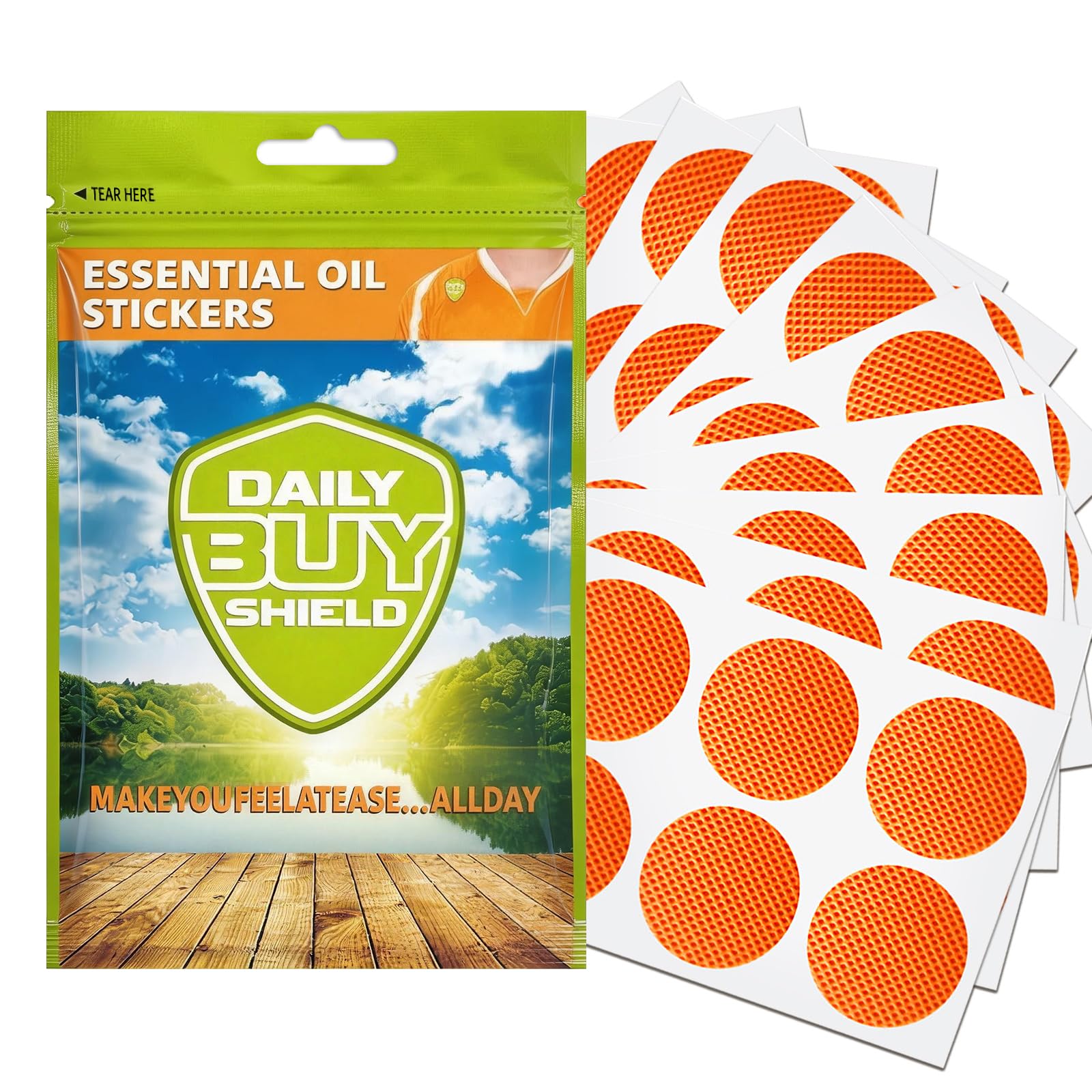 150 Count Natural Sticker Patch for Kids Adult Outdoor Indoor Travel Camping Hiking (Orange)
