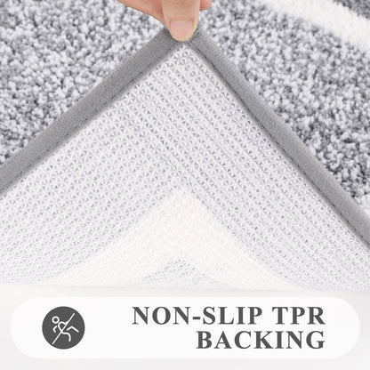 Pauwer Bathroom Rugs Sets 3 Piece Non Slip Bathroom Shower Rugs with U-Shaped Contour Toilet Mat Absorbent Microfiber Plush Bath Mats Machine Washable Shaggy Bath Rugs Christmas Floor Mats Carpet 🍁 All In One Marketplace Canada