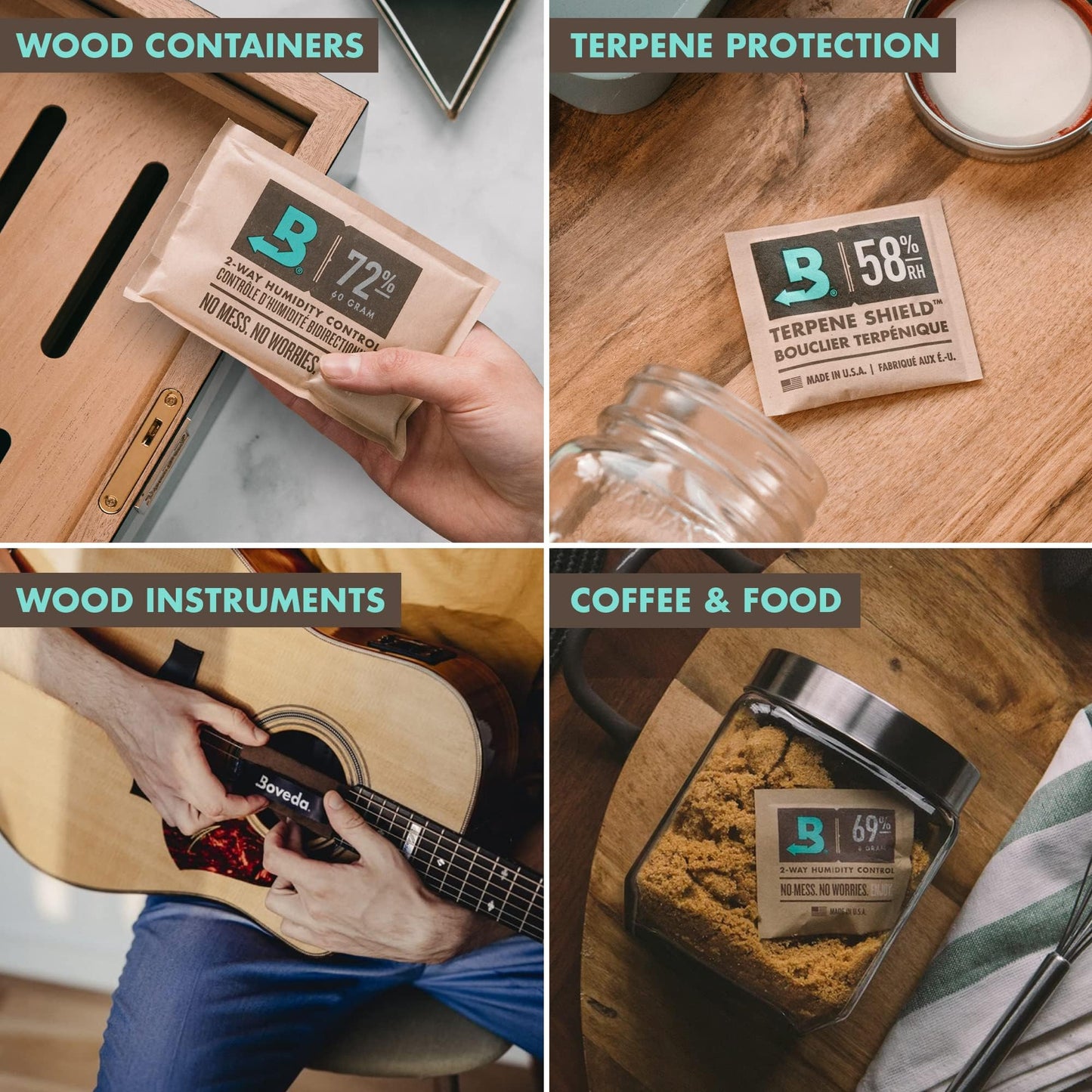 Boveda 84% RH Humidor Seasoning Packs – Size 60 (4-Pack)