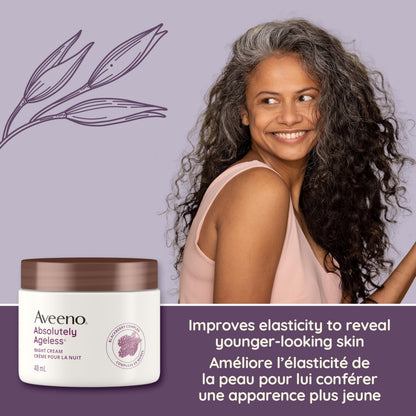 Aveeno Absolutely Ageless Night Cream/Aveeno Absolutely Ageless Restorative Night Cream, Anti Aging Moisturizer, Vitamins, Blackberry Complex, 48-mL 🍁 All In One Marketplace Canada