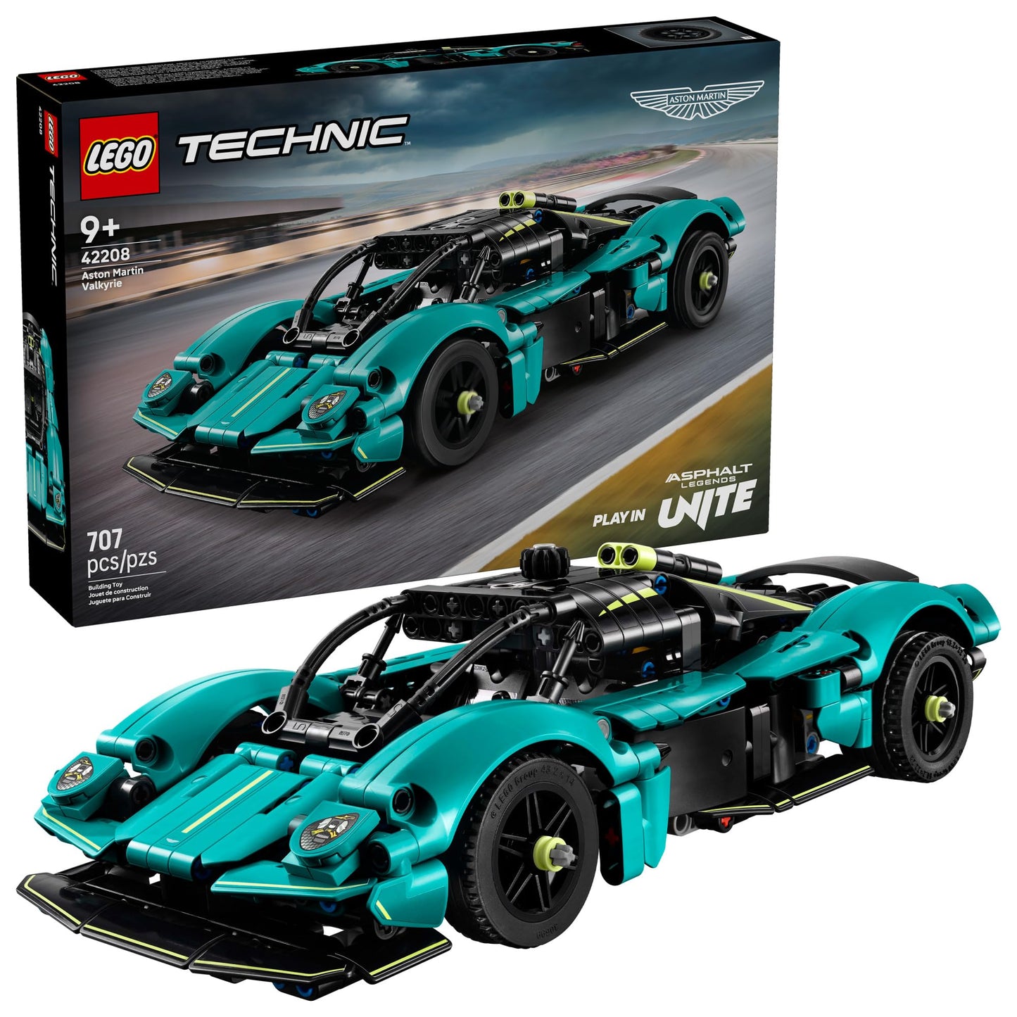 LEGO Technic Aston Martin Valkyrie Toy Car - Kids Model Kit Toy for Boys and Girls, Ages 9+ - Vehicle Building Set for Pretend Play & STEM Learning - Sports Car Gift Idea for Birthdays - 42208 LEGO