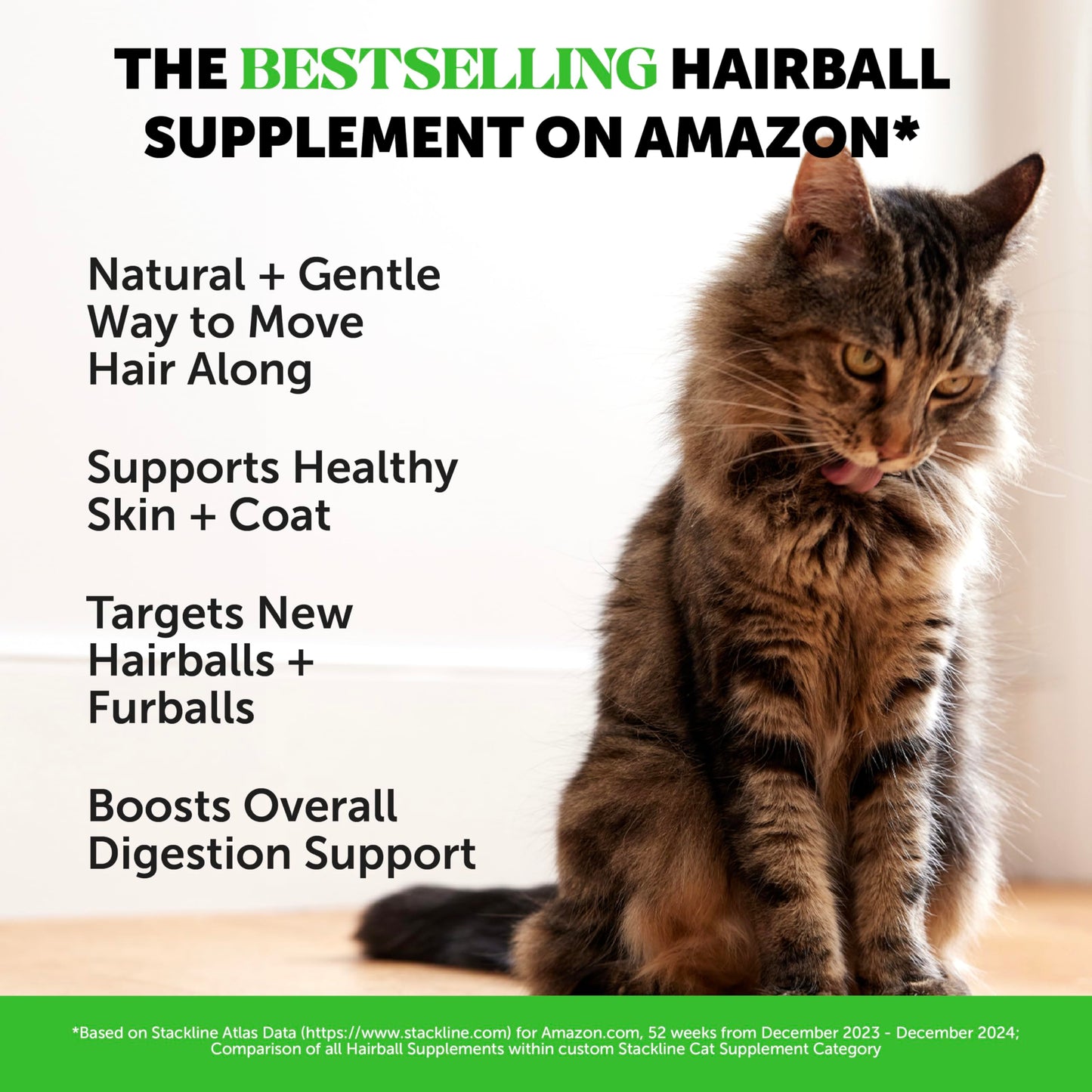 Cat Hairball Support Crunchy & Creamy Chews, Hairball Remedy Treats, Cat Furball Treatment, Supports Skin & Coat, Vitamins for Digestion, Chicken (30-Day Supply) - Available at All In One Marketplace Canada