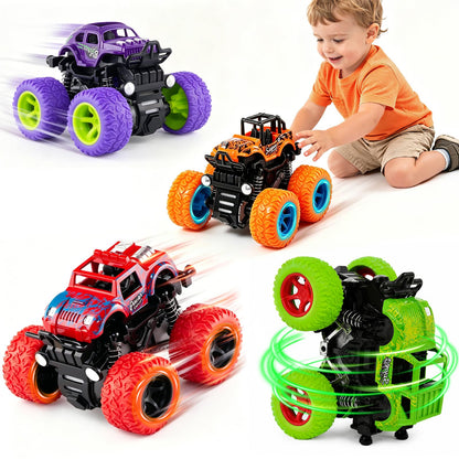 4 Pack Monster Trucks Toys for Boys 2 3 4 5 6 7 Year Old, Friction Powered Pull Back Car Toys for Toddlers Kids Ages 3-5 2-4 4-7, Best Birthday Christmas Party Gift for Boys and Toddlers 🍁 All In One Marketplace Canada