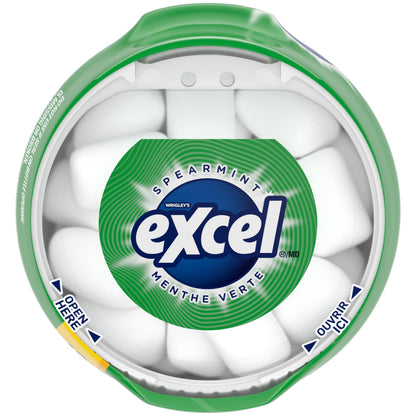 EXCEL, Spearmint Flavoured Sugar Free Chewing Gum, 60 Pieces, 6 Bottles