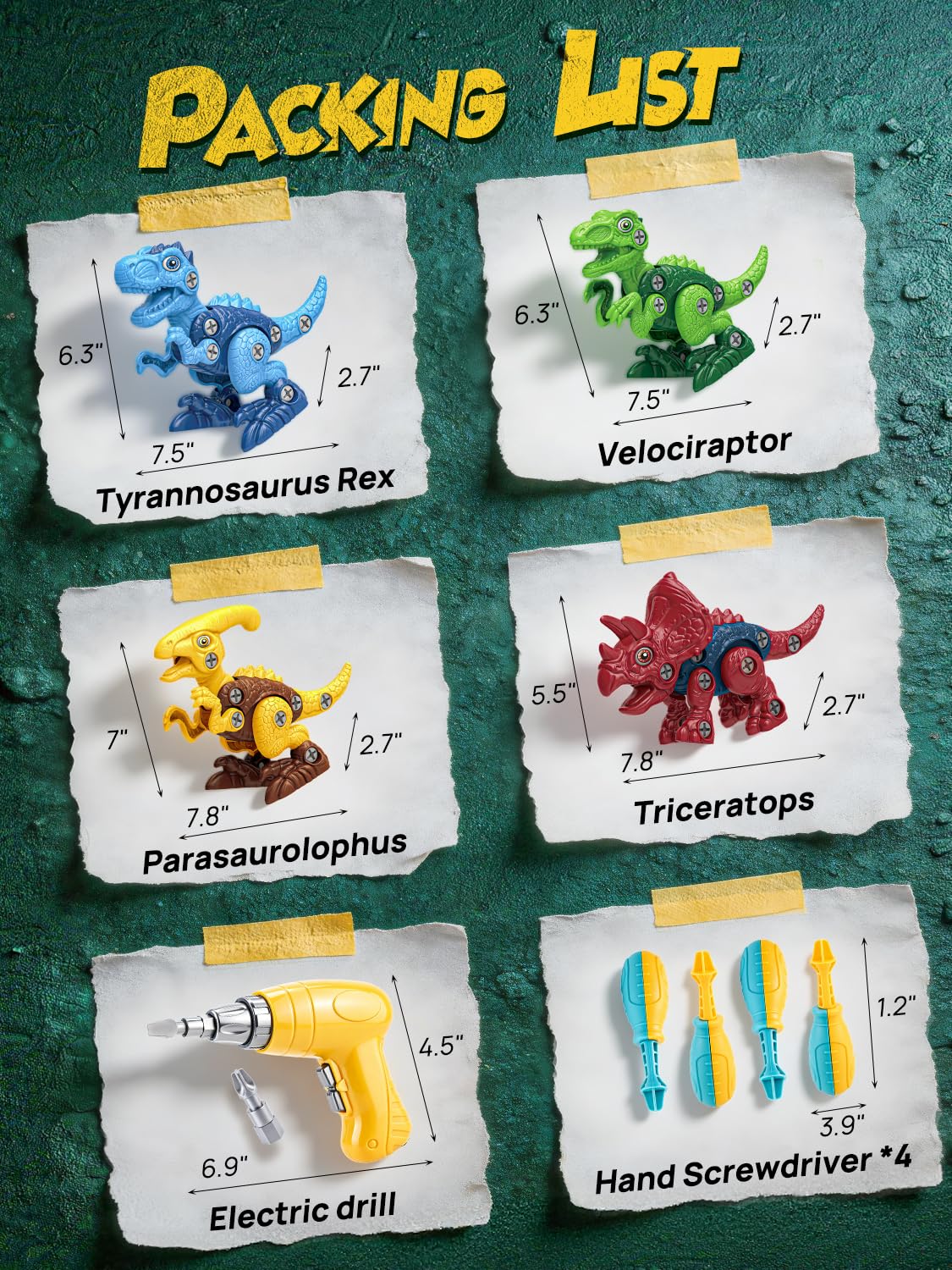 Take Apart Dinosaur Toys for Kids 3 4 5 6 7 - STEM Educational Building Toy 🍁 All In One Marketplace Canada