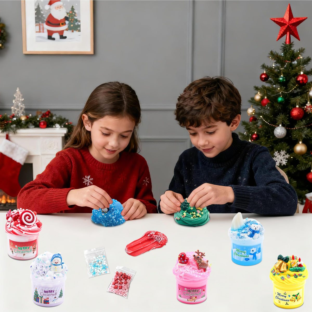 2026 Slime Advent Calendar, DIY Fluffy Slime Kit with 24 Surprise Gifts 🍁 All In One Marketplace Canada