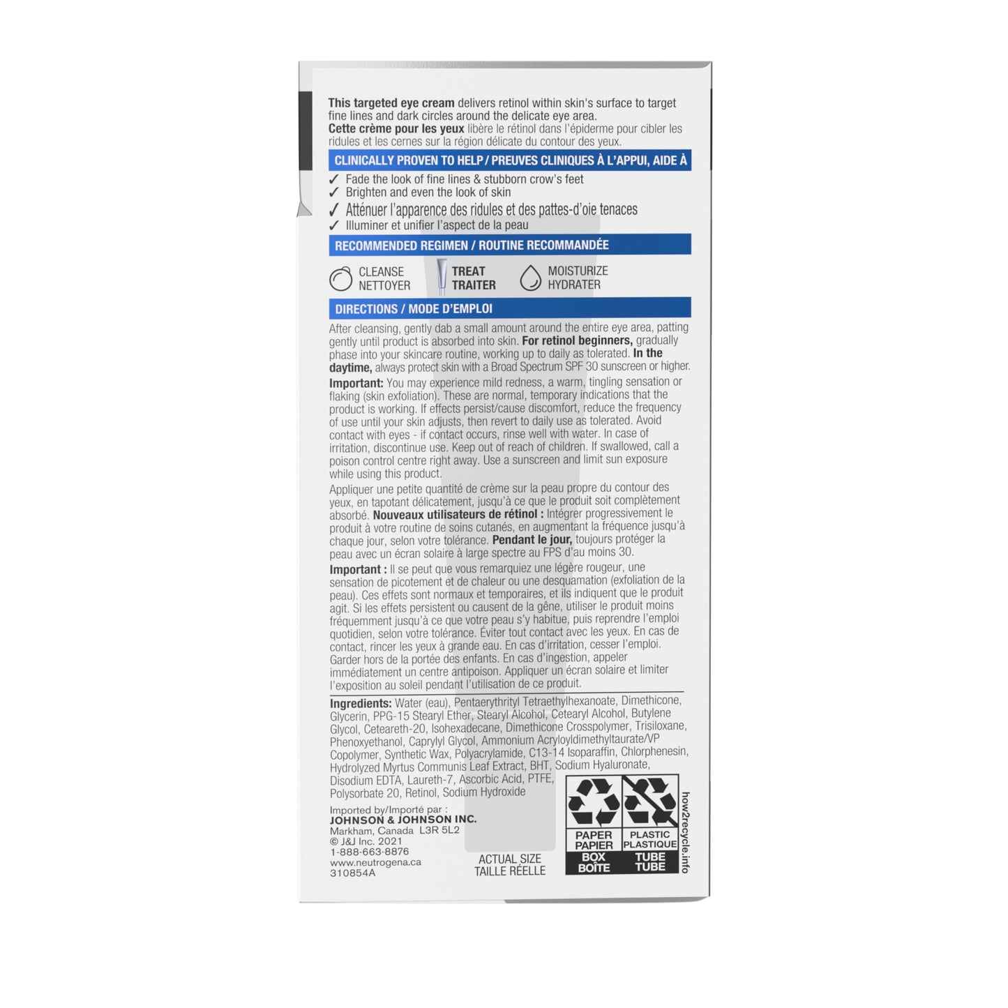Neutrogena Rapid Wrinkle Repair Regenerating Cream - Retinol Face & Eye Moisturizer - Hyaluronic Acid Serum - 14 mL Neutrogena