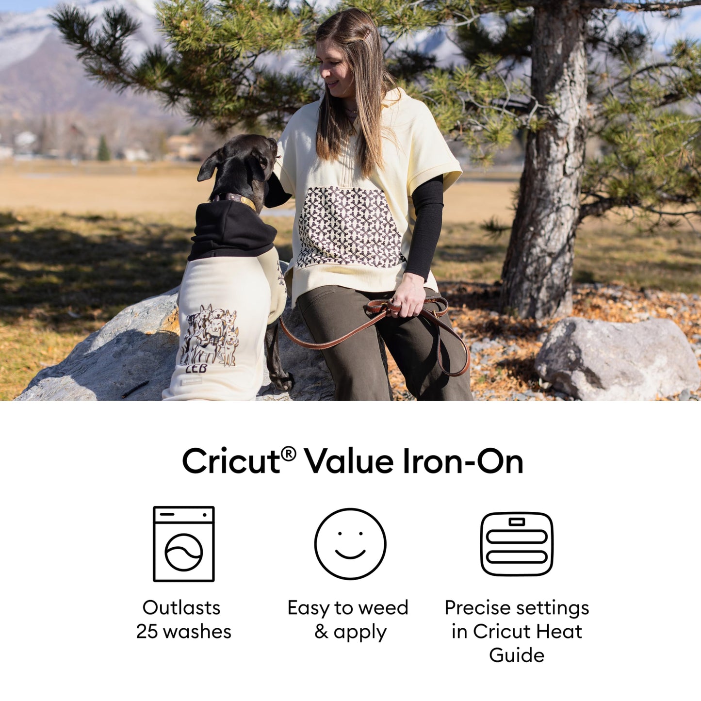 Cricut® Value Iron-On - Black (12 in x 20 ft) - HTV Heat Transfer Vinyl Cricut