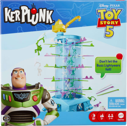 Mattel Games Kerplunk Disney and Pixar’s Toy Story 5 Kids & Family Game with Buzz Lightyears and Inspired by the Movie for 2 to 4 Players Ages 5+ Mattel Games